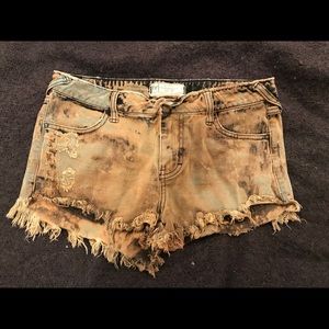 Free People jean shorts